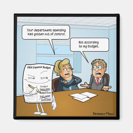 スニークバジェットおもしろいスクエアマグネット マグネット (正面)