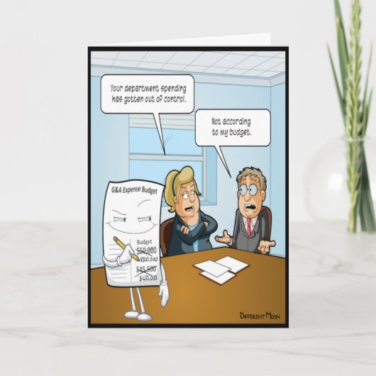 スニークバジェットおもしろい誕生日カード カード (正面)