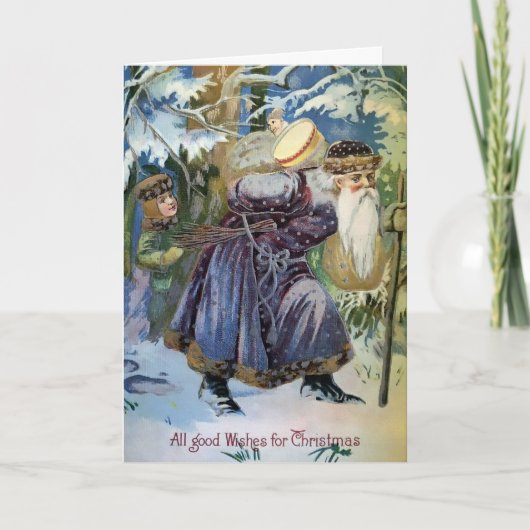 スニービクトリアンキングサンタホリデーカード シーズンカード (正面)