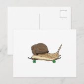 スニールスケーター スケートボード付き ポストカード (正面/裏面)