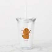 スヌフィーハート&スターズグラフィック アクリルタンブラー (正面)