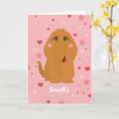 スヌフィーハート&スターズグラフィック カード (黄色い花)