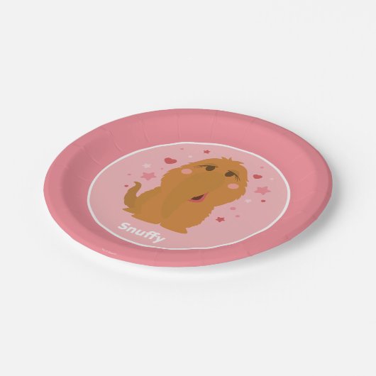 スヌフィーハート&スターズグラフィック ペーパープレート (アングル)