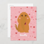 スヌフィーハート&スターズグラフィック ポストカード (正面/裏面)