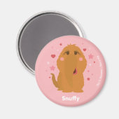 スヌフィーハート&スターズグラフィック マグネット (正面/裏面)