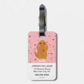 スヌフィーハート&スターズグラフィック ラゲッジタグ (裏面縦)