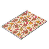 スヌフルーパグスとビッグバードグルービーの花柄 ノートブック (左側)