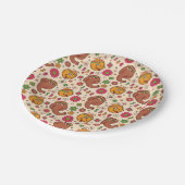 スヌフルーパグスとビッグバードグルービーの花柄 ペーパープレート (アングル)