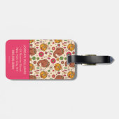 スヌフルーパグスとビッグバードグルービーの花柄 ラゲッジタグ (裏面横)