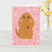 スヌフルーパグスピンク水玉模様パターン カード (黄色い花)