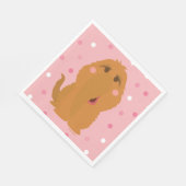 スヌフルーパグスピンク水玉模様パターン スタンダードランチョンナプキン (角)