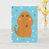 スヌフルーパグスブルースターズ&ドットパターン カード (黄色い花)