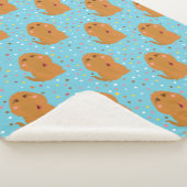 スヌフルーパグスブルースターズ&ドットパターン シェルパブランケット (3/4)