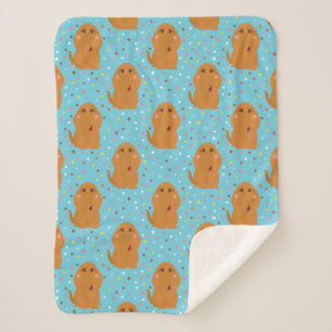 スヌフルーパグスブルースターズ&ドットパターン シェルパブランケット