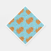 スヌフルーパグスブルースターズ&ドットパターン スタンダードランチョンナプキン (角)