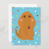 スヌフルーパグスブルースターズ&ドットパターン ポストカード (正面/裏面)