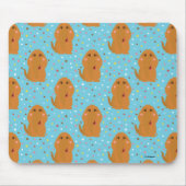 スヌフルーパグスブルースターズ&ドットパターン マウスパッド (正面)