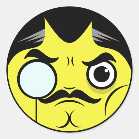 スヌブ顔 ラウンドシール (正面)