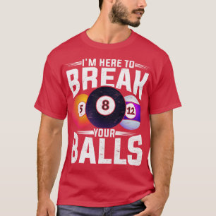 スヌーおもしろいカー8ボールプールビリヤード選手ビリヤード Tシャツ