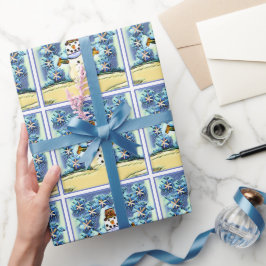 スヌーイ雪だるま ラッピングペーパー