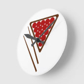 スヌーカーの棚およびスヌーカーの手掛り ラウンド壁時計 (傾斜)