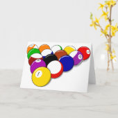 スヌーカーの球の挨拶状 カード (黄色い花)