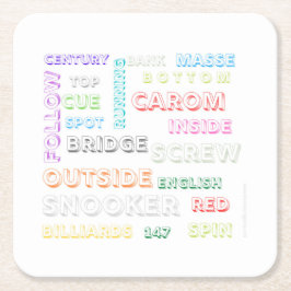 スヌーカーをテーマにしたコースター スクエアペーパーコースター