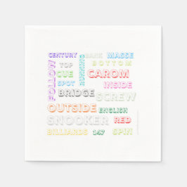 スヌーカーをテーマにしたナプキン スタンダードカクテルナプキン