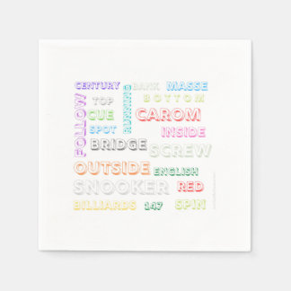 スヌーカーをテーマにしたナプキン スタンダードカクテルナプキン