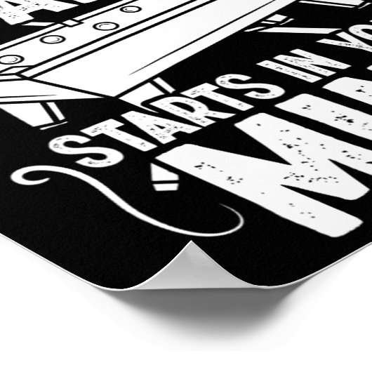 スヌーカーゲームが心の中でプール機器で開始男性へする ポスター (角)