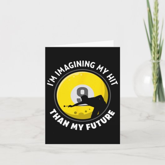 スヌーカーゲームプールとビール飲み込みプールプレーヤーBi カード (正面)