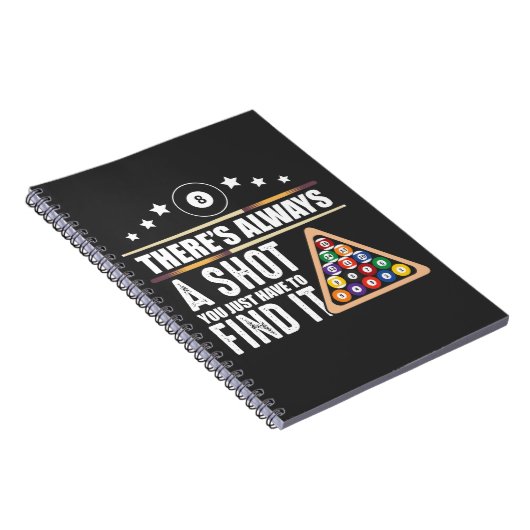 スヌーカーファンのためのビリヤードのチームプールプレーヤーのギフト ノートブック (右側)