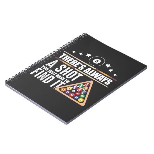 スヌーカーファンのためのビリヤードのチームプールプレーヤーのギフト ノートブック (左側)