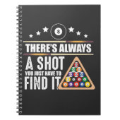 スヌーカーファンのためのビリヤードのチームプールプレーヤーのギフト ノートブック (正面)