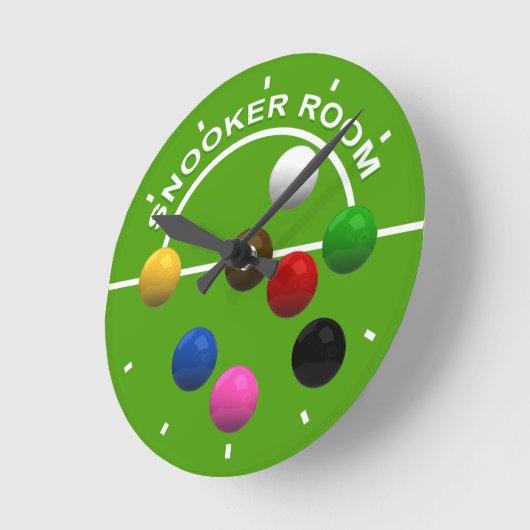 スヌーカープレイヤーズスヌーカールーム ラウンド壁時計 (傾斜)