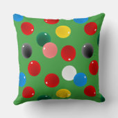 スヌーカーボールパターン(の模様が)あるおもしろい クッション (裏面)