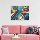 スヌーカーボール – カラフル抽象芸術油彩画 キャンバスプリント (インサイチュ (リビング))