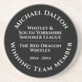 スヌーカーリーグトロフィスサンドストーンコースター コースター (正面)