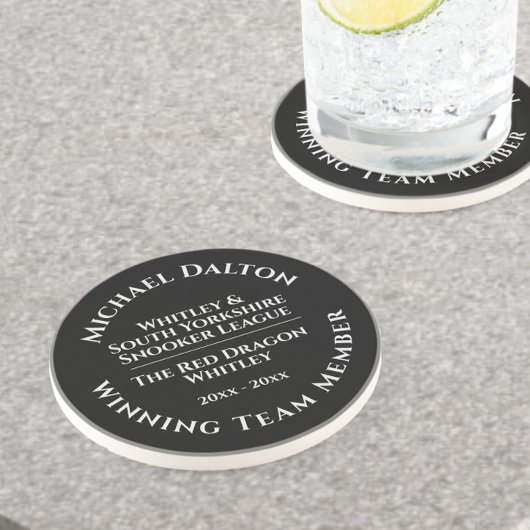 スヌーカーリーグトロフィスサンドストーンコースター コースター