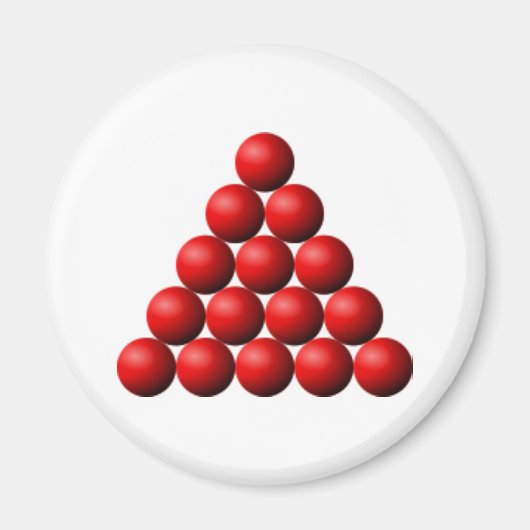 スヌーカー三角形 マグネット (正面)