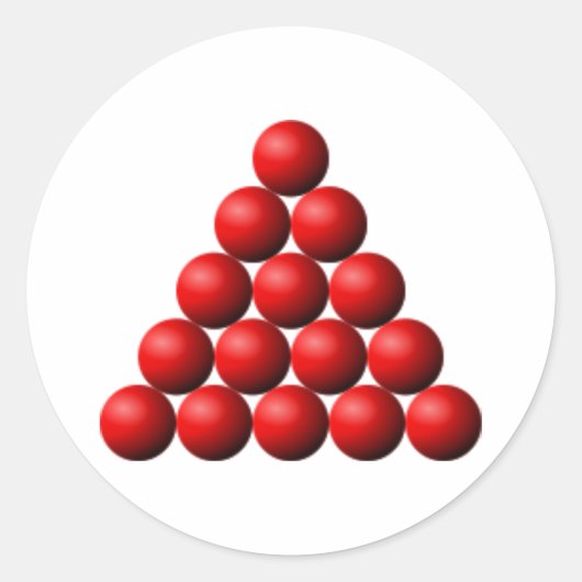 スヌーカー三角形 ラウンドシール (正面)