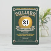 スヌーカー招待状プール誕生日パーティビリヤード・スポーツ 招待状 (スタンド正面)