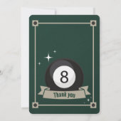 スヌーカー招待状プール誕生日パーティビリヤード・ボール 招待状 (裏面)