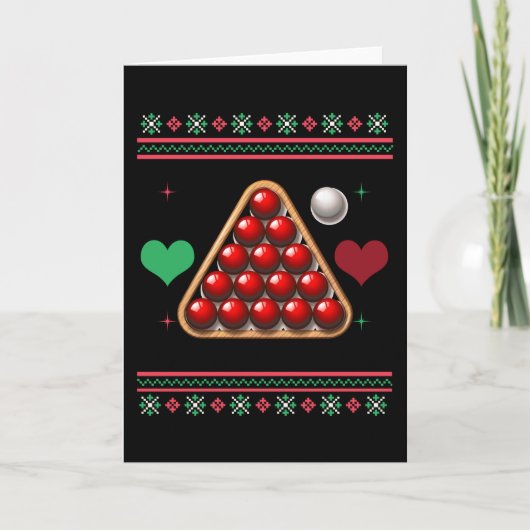 スヌーカー クリスマス ひどいセーター Xmas カード (正面)