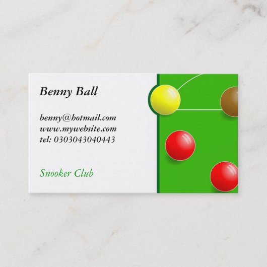 スヌーカー 名刺 (正面)