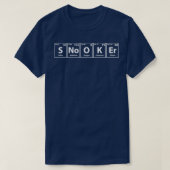 スヌーカーSNoOKEr周期要素のスペル Tシャツ (デザイン正面)