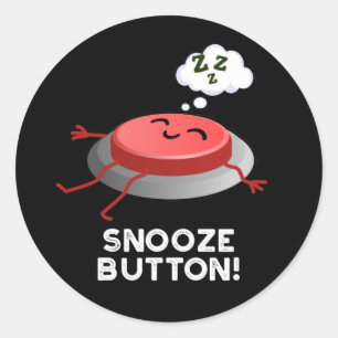 スヌーズボタおもしろいン眠るプンダークBG ラウンドシール