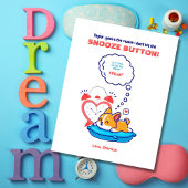 スヌーズボタンを押すバレンタインデーのカード 案内状