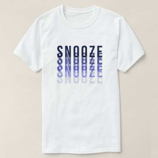 スヌーズ タイポグラフィ Tシャツ (デザイン正面)