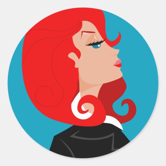 スヌーティ・レディ・ステッカー ラウンドシール (正面)